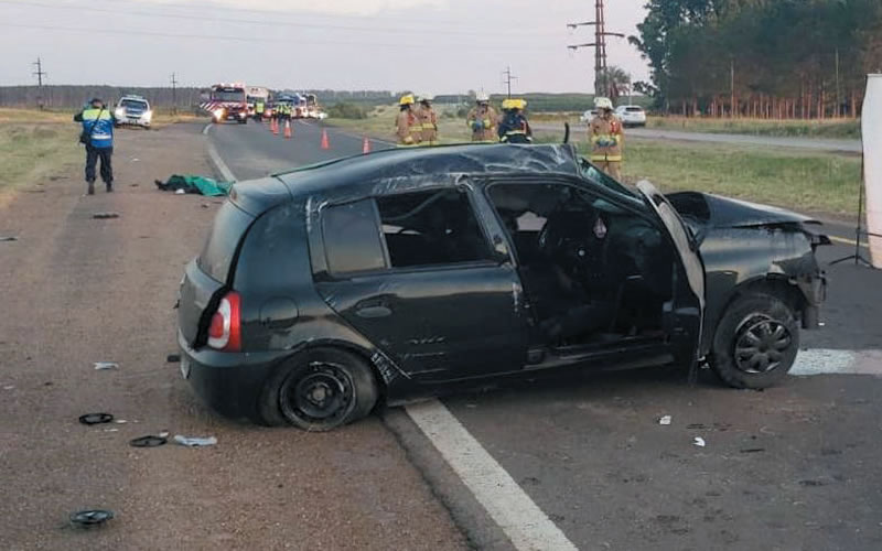 Fallecen dos personas en un despiste y vuelco en Ruta 14 - Nueva Prensa ...