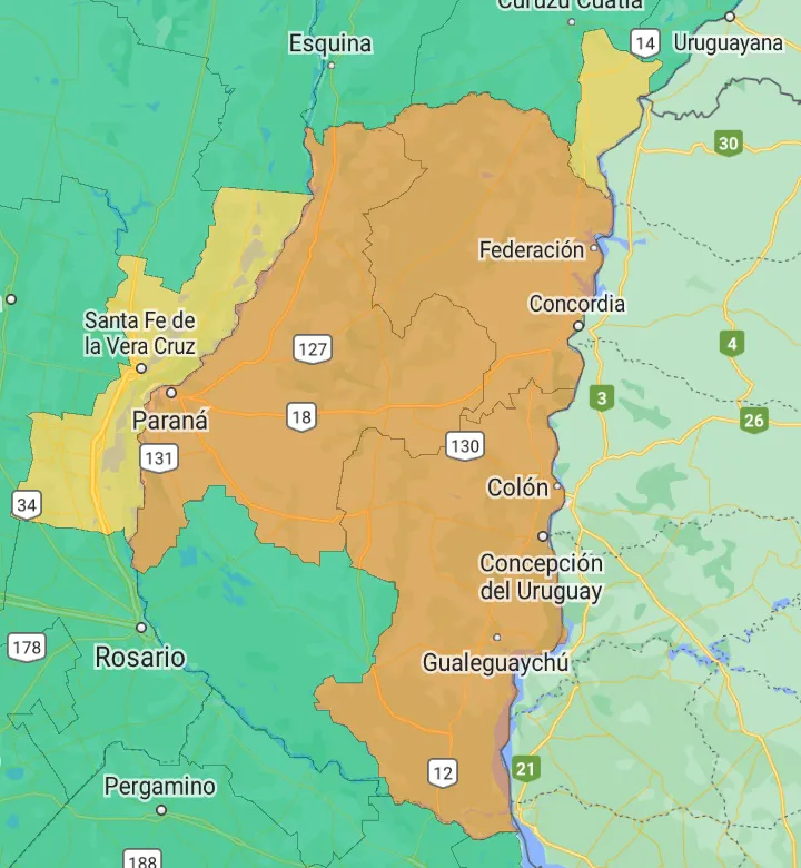Emitieron una alerta naranja por tormentas para gran parte de Entre ...