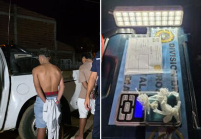 Secuestraron envoltorios de cocaína que eran transportados por dos jóvenes adolescentes