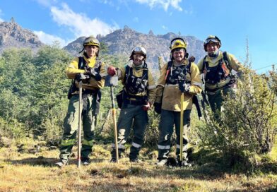 Brigadistas entrerrianos trabajan en tareas de control y combate de los incendios en Chubut