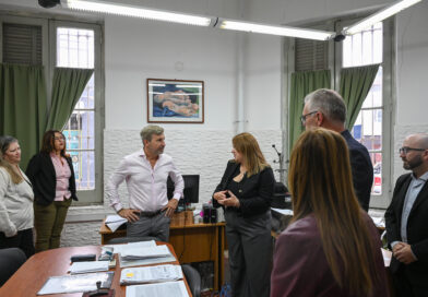 Frigerio recorrió las obras de puesta en valor de la sede central del Copnaf