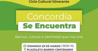 ESTE DOMINGO SE REALIZA EL LANZAMIENTO DEL CICLO CULTURAL “CONCORDIA SE ENCUENTRA”