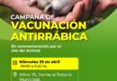 JORNADA DE VACUNACIÓN ANTIRRÁBICA POR EL DÍA DEL ANIMAL
