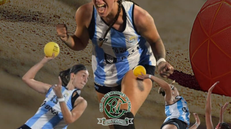 Victoria se viste de celeste y blanco: la Preselección Nacional Juvenil Femenina de Beach Handball entrena en la ciudad