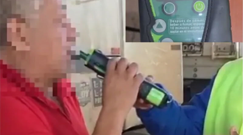 Gualeguaychú: un chofer profesional fue desafectado por la CNRT tras registrar 2,22 g/L de alcohol en sangre