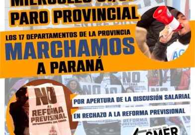 Agmer convoca a un nuevo paro docente para este miércoles 1° de julio