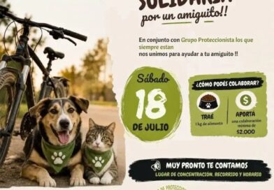 Concordia: Bicicleteada solidaria para ayudar a animales rescatados: convocan a la comunidad a participar de una jornada benéfica