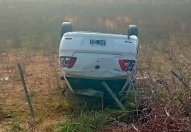 Cinco cadetes de la Policía de Entre Ríos volcaron sobre la Ruta 18: cuatro resultaron heridos