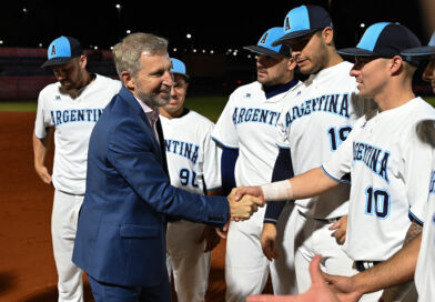 Frigerio acompañó a la Selección Argentina de sóftbol en los Juegos Suramericanos
