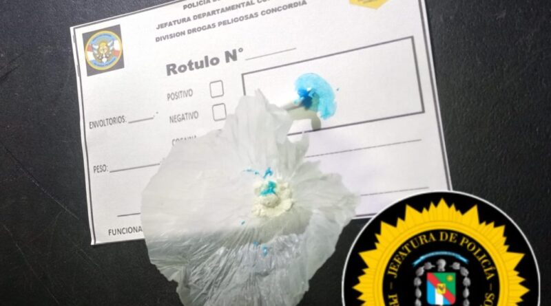 Operativo Saturación en Concordia: secuestraron cocaína y retuvieron una motocicleta