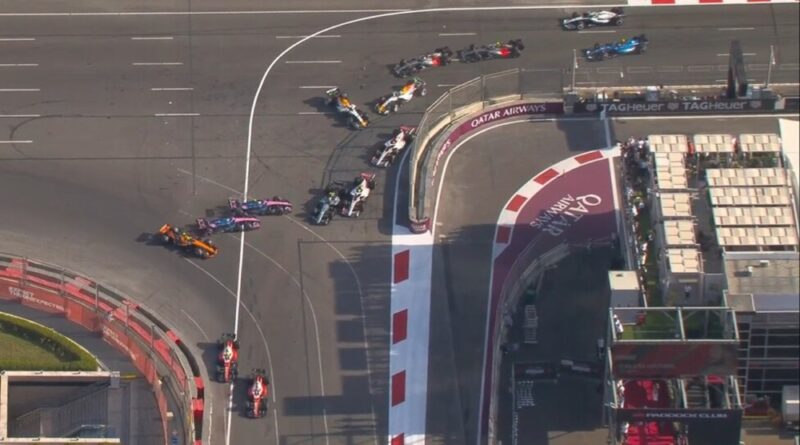 Fórmula 1: Colapinto provocó un fuerte choque y abandonó en el GP de Azerbaiyán