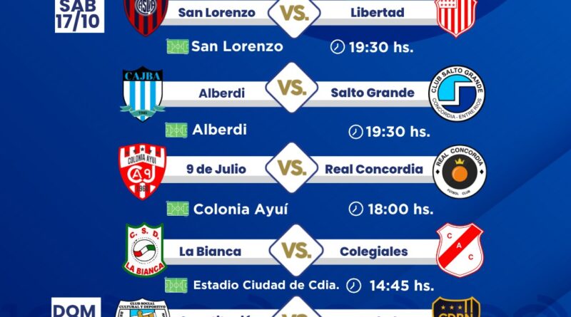 La Liga Concordiense programó la séptima fecha del Torneo Clausura: días, horarios y canchas
