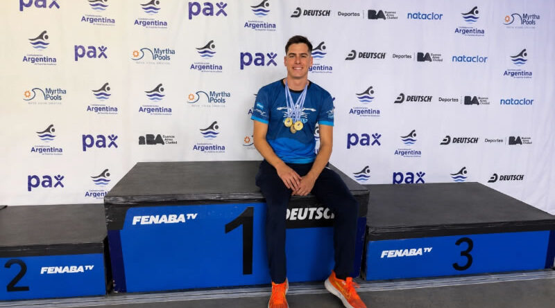 Nicolás Petelin representará a Concordia en el Panamericano Masters de natación