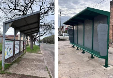 El municipio de Concordia avanza con el recambio de garitas de colectivos en varias avenidas