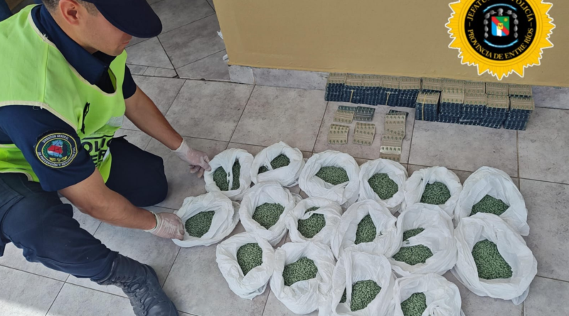 El Gobierno de Entre Ríos secuestró más de 38.000 pastillas de psicofármacos en un operativo